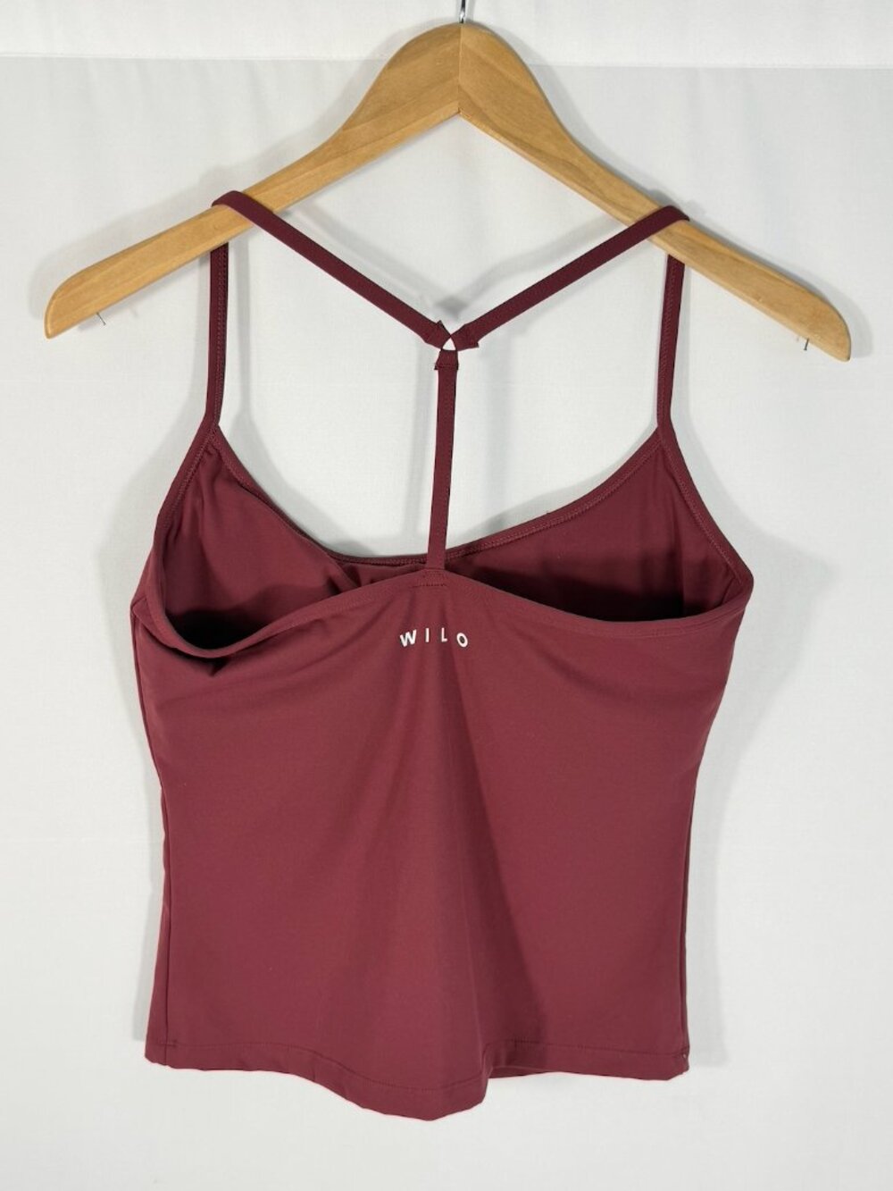 Wilo The Label Longline Cami Shorts Set Burgundy Medium NWT 2 Piece Workout - Picture 4 of 8
